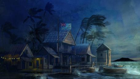 Tuvalu in stormy weather wallpaper