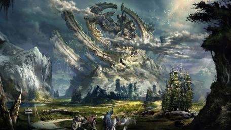 Mystic Mountain and the Ancient Mechanism wallpaper