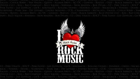 Rock Reverberations in Bold Black wallpaper
