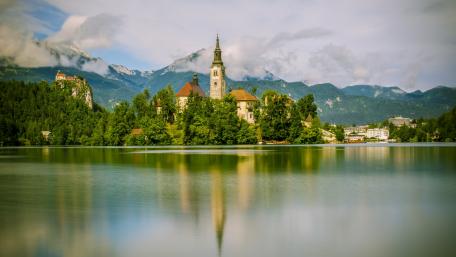 Straza hill above Lake Bled wallpaper