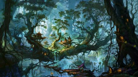 Fantastic forest wallpaper