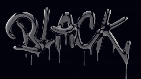 Sleek Black Calligraphy Art wallpaper