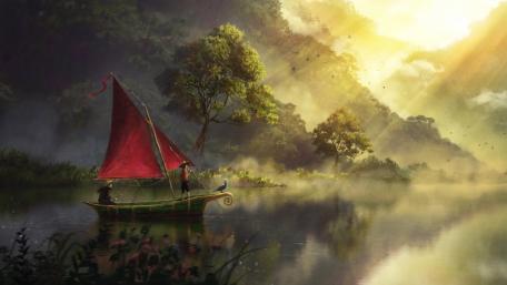 Fantasy Oriental Landscape wallpaper
