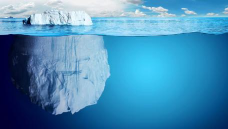 Frozen Reflection of Arctic Iceberg wallpaper