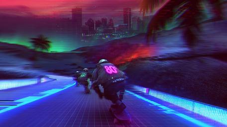Midnight outrun wallpaper