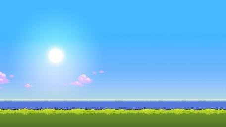 Vibrant Digital Seascape with Sunlit Horizon wallpaper