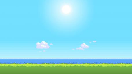 Bright Sunshine Over Tranquil Blue Sea Scene wallpaper