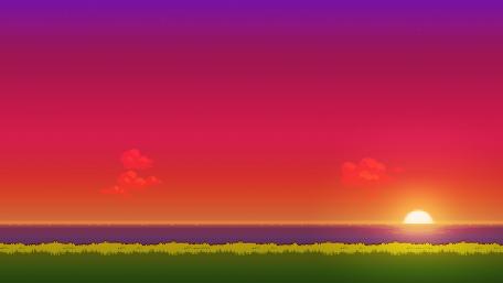 Tranquil Sunset Over the Horizon wallpaper