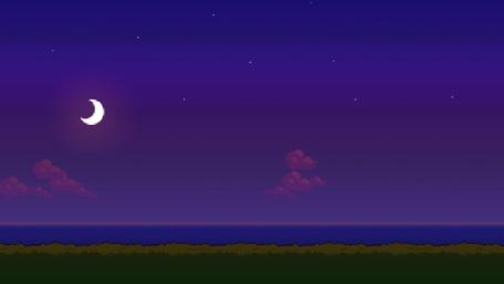 Serene Moonlit Fantasy Landscape wallpaper