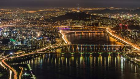 Seoul by night wallpaper