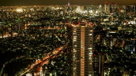 Vibrant City Lights at Night wallpaper