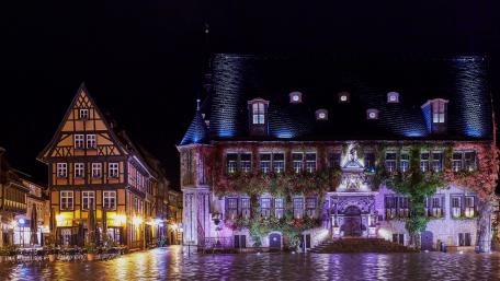 Quedlinburg by night wallpaper