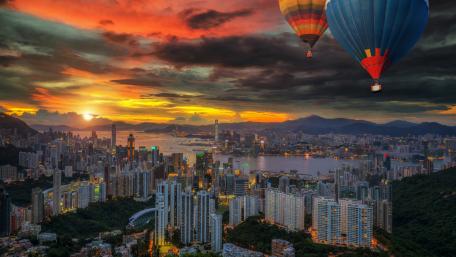 Hong Kong skyline wallpaper