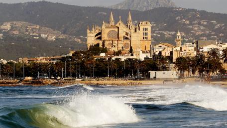 Majestic Cathedral by the Coastline wallpaper