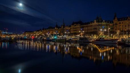 Stockholm by night wallpaper