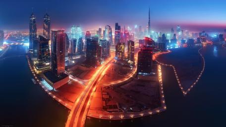 Dubai Fisheye photo wallpaper