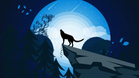 Moon Wolf wallpaper