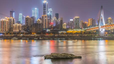 Vibrant City Lights at Night wallpaper