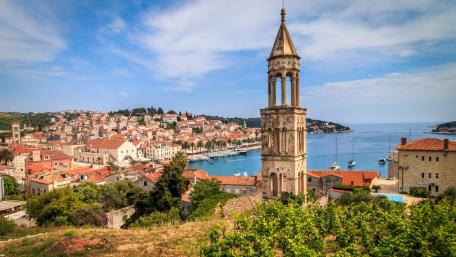 Charming Coastal View of a Historic City wallpaper