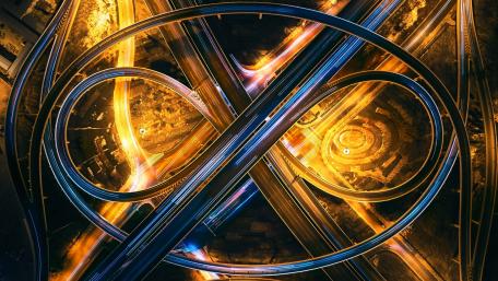 City Lights Intertwined in Motion wallpaper