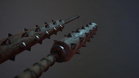 Spiked Weapons Ready for Battle wallpaper