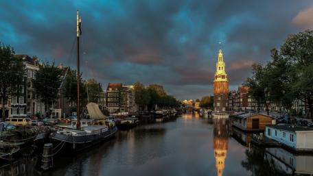 Amsterdam canal wallpaper