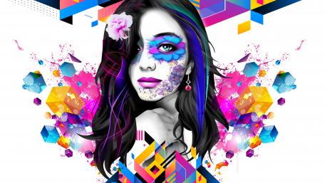 Abstract Girl wallpaper
