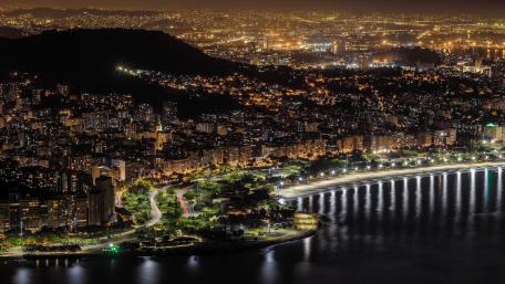 Stunning Night View of a Cityscape at Dusk wallpaper