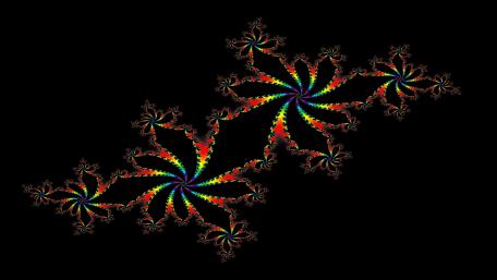 Vivid Fractal Spirals in Darkness wallpaper