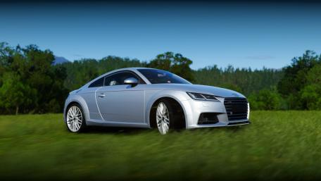 Sleek Audi TT in Lush Greenery wallpaper