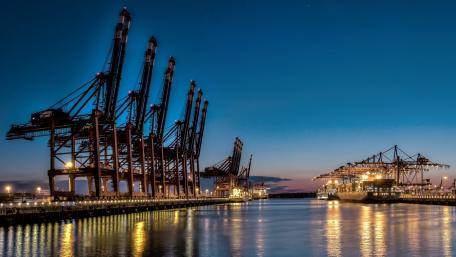 Port of Hamburg wallpaper