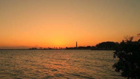 Sunset in the Mexican Caribbean wallpaper