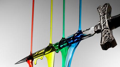 Colorful Liquid Dagger Art Wallpaper wallpaper