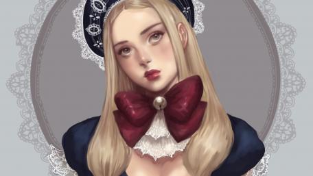 Vintage girl wallpaper