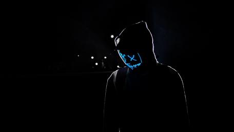 Neon Mask in the Night wallpaper