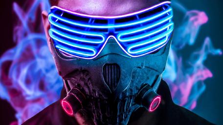 Led mask wallpaper