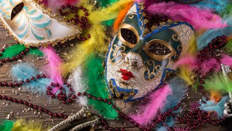 Vibrant Carnival Mask Celebration Wallpaper wallpaper