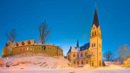 Kastellaun Castle and church wallpaper