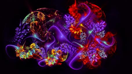 Cosmic Dance of Fractal Flames wallpaper