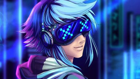 Guy with future glasses wallpaper