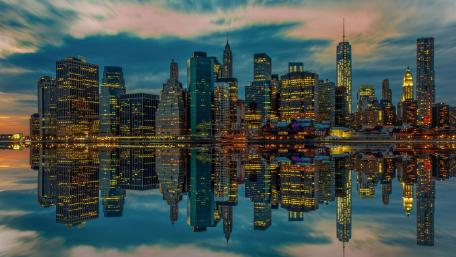 New York City reflection wallpaper