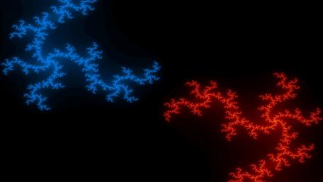 Hot and cold fractal art wallpaper