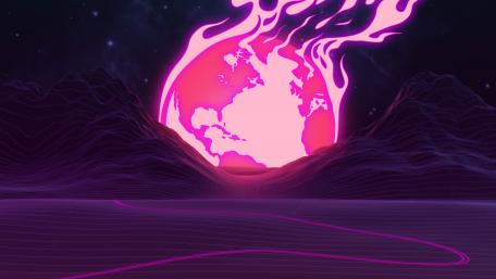 Burning sun wallpaper