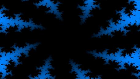 Black and blue fractal wallpaper