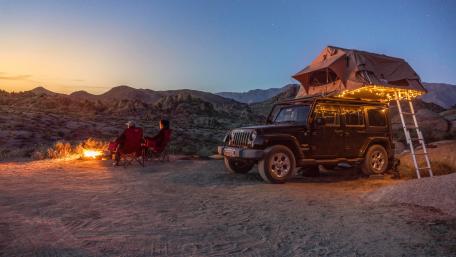 Rooftop Camping under the Stars wallpaper