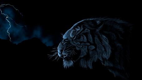 Majestic Thunder Tiger wallpaper