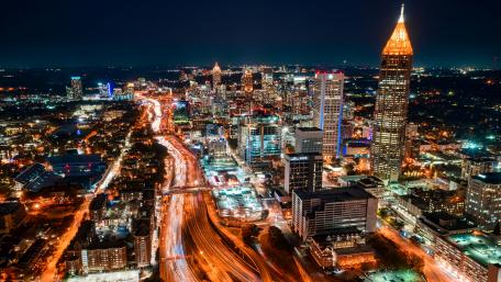 City Lights at Night Stunning Metropolis Skyline wallpaper