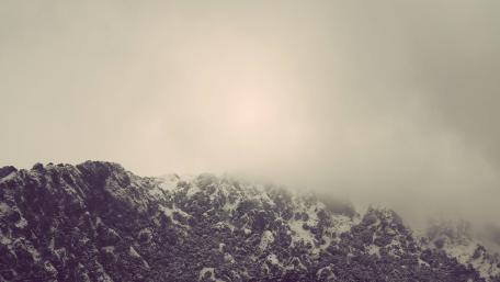 Fog over the Mountains wallpaper