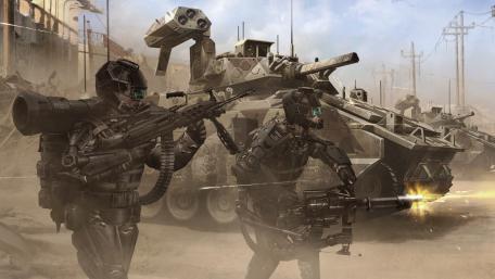 Futuristic army wallpaper