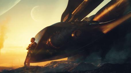 Epic Journey Through an Alien Landscape of Tomorrow wallpaper